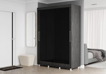 Шкаф-купе 1500 мм Комфорт BLACK EDITION (Стиль) в Нягани - nyagan.mebel-e96.ru