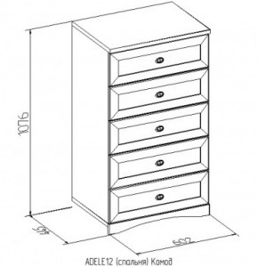 Комод 12 Адель в Нягани - nyagan.mebel-e96.ru
