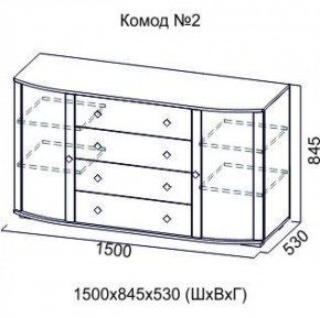 Комод №2 (1500) SV-Мебель в Нягани - nyagan.mebel-e96.ru