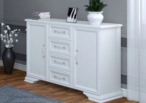 Комод 4ящ.+2дв. ГРАЦИЯ (лак) Белый (БМ) в Нягани - nyagan.mebel-e96.ru
