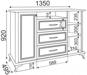 Комод М03 Скарлетт (Риннер) в Нягани - nyagan.mebel-e96.ru