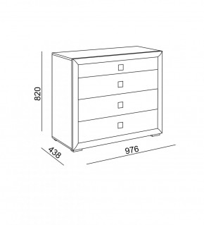 Комод малый Глэдис (модуль 26) в Нягани - nyagan.mebel-e96.ru