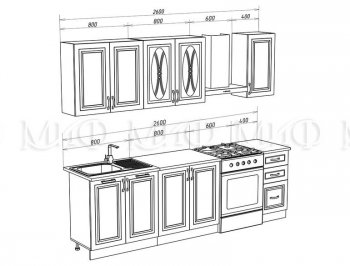 Кухонный гарнитур Констанция 2000 мм Сандал (Миф) в Нягани - nyagan.mebel-e96.ru