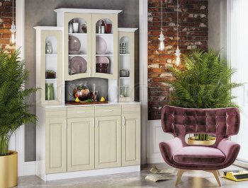 Буфет Констанция 4-х створчатый Фисташковый (Миф) в Нягани - nyagan.mebel-e96.ru