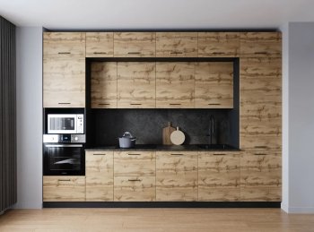 Кухонный гарнитур Крафт 3400 мм (Санвут) в Нягани - nyagan.mebel-e96.ru
