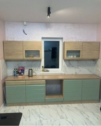 Кухонный гарнитур 3000 мм Кремона фисташка (Росток) в Нягани - nyagan.mebel-e96.ru
