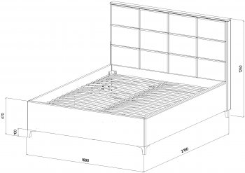 Кровать с подъемным механизмом Мега синий (Лин) в Нягани - nyagan.mebel-e96.ru