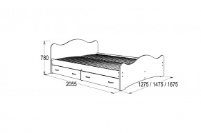 Кровать-7 двойная с 2-мя ящиками (1200*2000) в Нягани - nyagan.mebel-e96.ru