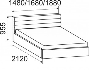 Кровать Альба с подъемным механизмом 1400*2000 в Нягани - nyagan.mebel-e96.ru