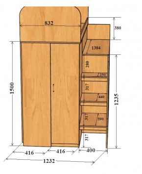 Кровать-чердак Аракс в Нягани - nyagan.mebel-e96.ru