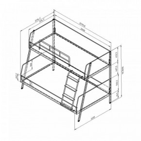 Кровать двухъярусная Дельта Лофт-20.02.04 Белый в Нягани - nyagan.mebel-e96.ru