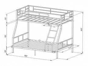 Кровать двухъярусная Гранада-1 140 Черный в Нягани - nyagan.mebel-e96.ru