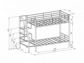 Кровать двухъярусная Толедо Черный/Венге в Нягани - nyagan.mebel-e96.ru