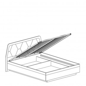 Кровать двуспальная 1600 с ПМ Дели 77 (Яна) в Нягани - nyagan.mebel-e96.ru