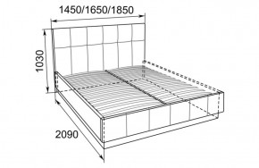 Кровать Локарно с латами 1600*2000 в Нягани - nyagan.mebel-e96.ru