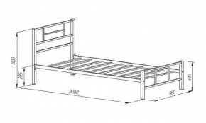 Кровать металлическая Кадис Белый в Нягани - nyagan.mebel-e96.ru