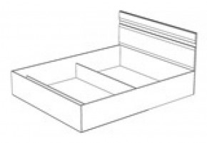 Кровать Ненси 1600 без основания (1640*900*2042)  Венге/Белый в Нягани - nyagan.mebel-e96.ru | фото