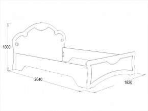 Кровать Ольга-10 МДФ (1600) в Нягани - nyagan.mebel-e96.ru