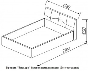 Кровать Ривьера (Белый) (МЛК) в Нягани - nyagan.mebel-e96.ru