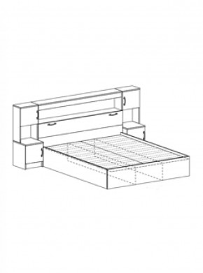 Кровать с прикроватным блоком КР 552 (МС Бася) в Нягани - nyagan.mebel-e96.ru | фото