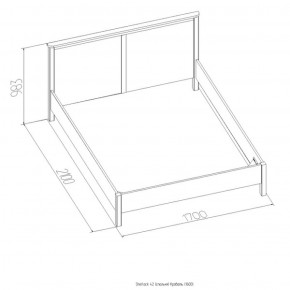 Кровать Шерлок 1800 орех 1600*2000 в Нягани - nyagan.mebel-e96.ru