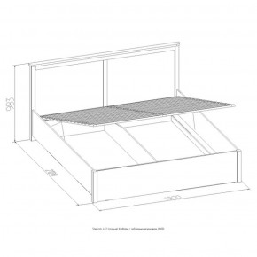 Кровать Шерлок с ПМ 1400 дуб сонома 1400*2000 в Нягани - nyagan.mebel-e96.ru