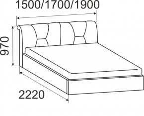 Кровать Соната с подъемным механизмом 1800*2000 в Нягани - nyagan.mebel-e96.ru