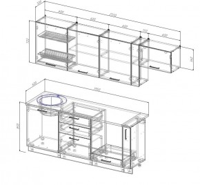 Кухонный гарнитур Лада 2550 в Нягани - nyagan.mebel-e96.ru