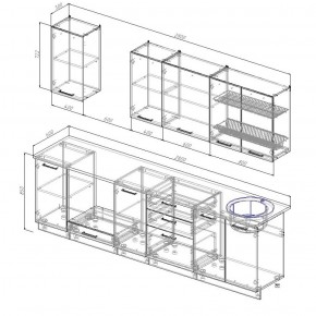 Кухонный гарнитур Лада 2800 в Нягани - nyagan.mebel-e96.ru