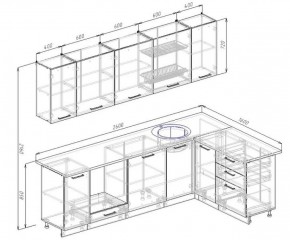 Кухонный гарнитур угловой Антрацит 2600х1600 в Нягани - nyagan.mebel-e96.ru