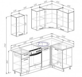 Кухонный гарнитур угловой Вегас 2000*1200 в Нягани - nyagan.mebel-e96.ru