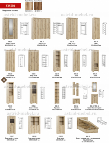 Шкаф 1800 мм Квадро-17 (4-х створчатый) (АстридМ) в Нягани - nyagan.mebel-e96.ru