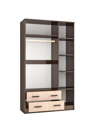 Шкаф Лагуна с антресолью венге/дуб (Текс) в Нягани - nyagan.mebel-e96.ru