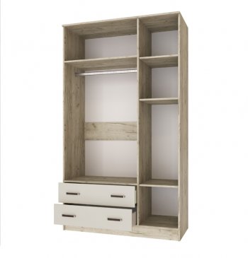 Шкаф Лагуна с антресолью крафт серый/кашемир (Текс) в Нягани - nyagan.mebel-e96.ru