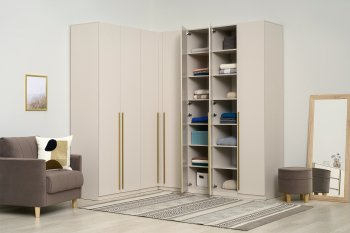 Гардеробная/шкаф 2200*1706 мм Ларго №3 Кашемир (Миф) в Нягани - nyagan.mebel-e96.ru