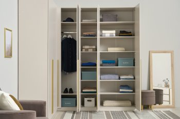 Гардеробная/шкаф 2200*1706 мм Ларго №3 Кашемир (Миф) в Нягани - nyagan.mebel-e96.ru