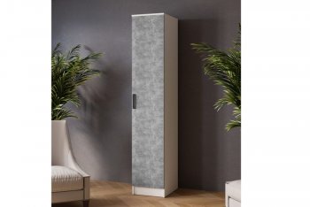 Пенал 400 мм Ларс белый/ателье свет. (Микон) в Нягани - nyagan.mebel-e96.ru