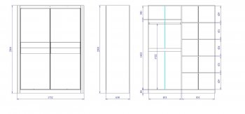 Шкаф-купе 1750 мм 2-х дверный Лацио (СБК) в Нягани - nyagan.mebel-e96.ru
