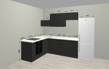 Угловой кухонный гарнитур Санвут 1516х2100 мм в Нягани - nyagan.mebel-e96.ru