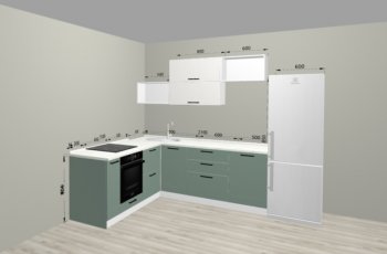Угловой кухонный гарнитур Санвут 1516х2100 мм в Нягани - nyagan.mebel-e96.ru