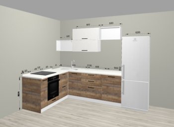 Угловой кухонный гарнитур Санвут 1516х2100 мм в Нягани - nyagan.mebel-e96.ru