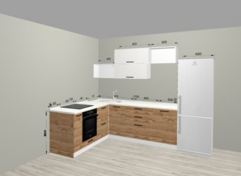 Угловой кухонный гарнитур Санвут 1516х2100 мм в Нягани - nyagan.mebel-e96.ru