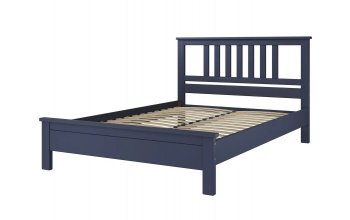 Кровать из массива Лаура темный лазурный (БМ) в Нягани - nyagan.mebel-e96.ru