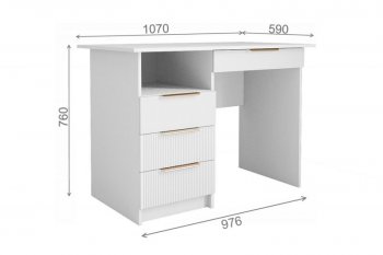 Стол Лавис СТД 1070.1 белый/белый софт (ДСВ) в Нягани - nyagan.mebel-e96.ru