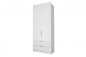 Шкаф Лавис ШД 900.1, белый софт (ДСВ) в Нягани - nyagan.mebel-e96.ru