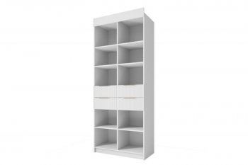 Стеллаж Лавис с ящиками СД 900.1/2 белый софт (ДСВ) в Нягани - nyagan.mebel-e96.ru