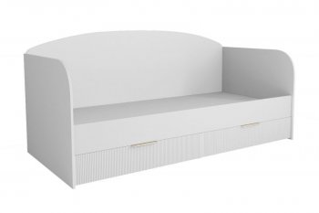 Кровать Лавис ДКД 2000.1 с ящиками белый софт (ДСВ) в Нягани - nyagan.mebel-e96.ru