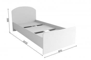Кровать Лавис КРД 900.1 белый софт (ДСВ) в Нягани - nyagan.mebel-e96.ru
