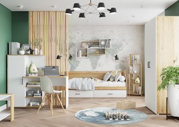 Набор детской мебели Лайт, модульный комп.2 (Гор) в Нягани - nyagan.mebel-e96.ru