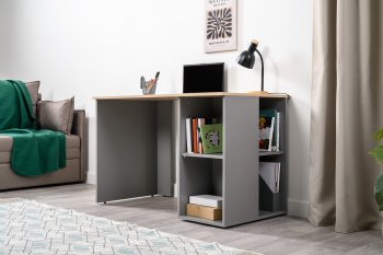 Стол письменный Лайт 12.163. серый (Моби) в Нягани - nyagan.mebel-e96.ru